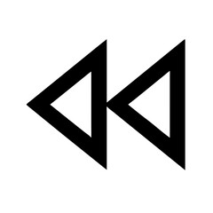 Fast backward icon vector illustration