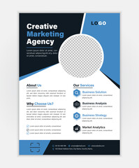 Creative Marketing Agency Flyer Design Template for Business Promotion