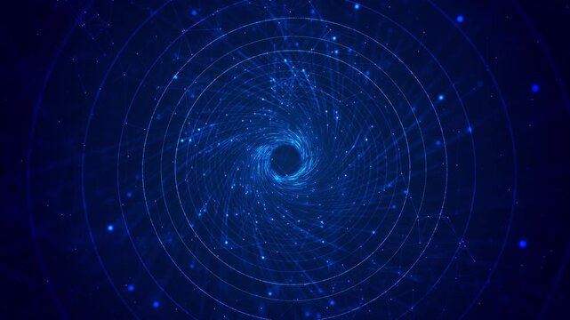 Cyber tunnel. Futuristic interface pattern. Glowing hi technology texture. Abstract motion background. Cyber punk stand background, Technology Showcase, Empty space, Backdrop, Animation, 4h resolution