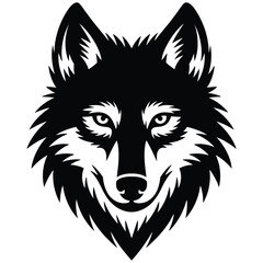 wolf head vector