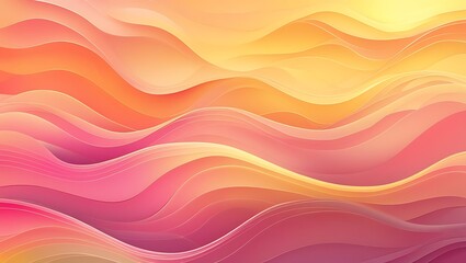 Obraz premium Abstract flowing gradient background with layered organic forms in warm sunset colors