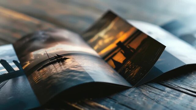 An open book sits atop a wooden table, ideal for reading or studying