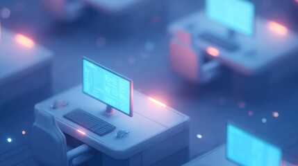 young adults immersed in sleek modern gaming club with advanced technology and ambient lighting