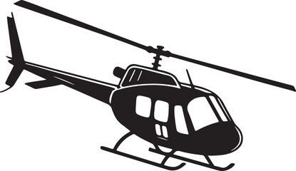 Helicopter SVG - Chopper Aircraft Rotorcraft Flight Silhouette Clip Art Cut File, Instant