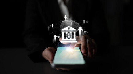 Digital banking innovation integrates finance and technology to enhance online banking, mobile...