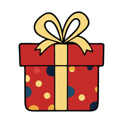 vector of a gift box with ribbon