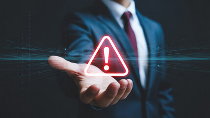 Critical Warning Alert Signifying Potential Danger or Risk Requiring Immediate Action and Caution for Safety and Security in Hazardous Situations