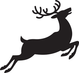 Deer Vector Art, Christmas silhouette Vector