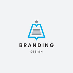 Branding identity corporate education logo template