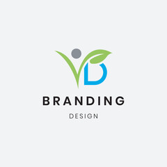 Abstract "VD" letter logo template