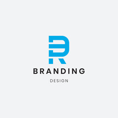 Abstract "DR" letter logo template