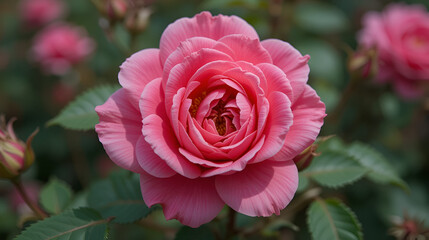 Fototapeta premium rosier arbuste en fleur