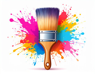 paint brush and paint