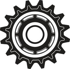 vector illustration of a gear silhouette icon
