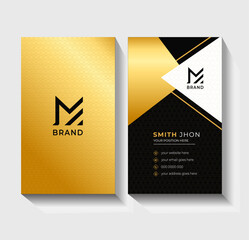 Luxury Vertical Business Card Template – Elegant Modern Design for Personal or Corporate Branding
