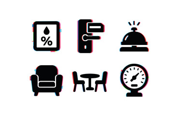 isolated backgond room decor mood board room humidity monitor room keycard lock room service button room ing arranment room pressure gau