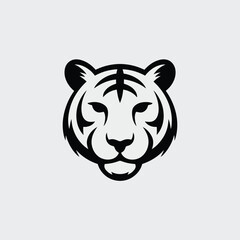 Vector illustration of a striking tiger face, showcasing the power and beauty of this majestic animal