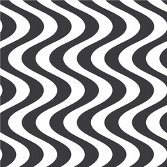 Abstract seamless pattern of winding road lines and colorful waves, a dynamic illustration for modern design