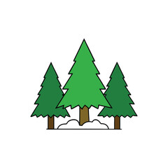 christmas tree vector illustration on white background 