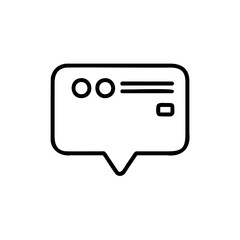 Fototapeta premium Outline icon a speech bubble with text circles message