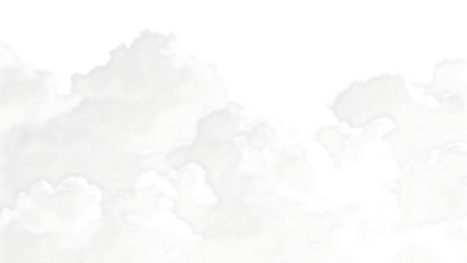 Fluffy white clouds isolated on a transparent background
