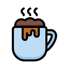 hot chocolate icon design. christmas related icon.