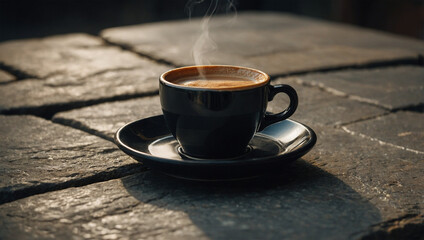 image of a cup of black coffee