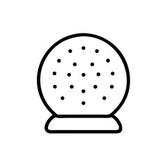 round snowball icon design. christmas related icon.
