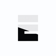 E Letter Initial Logo Design Template Vector Illustration