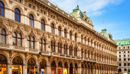 Naklejka premium Ornate European building facade