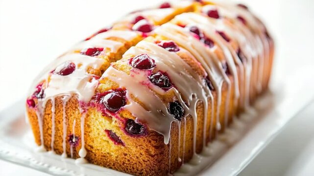 A delicious homemade cake with smooth creamy icing served on a plain white plate, ideal for a birthday party or special occasion