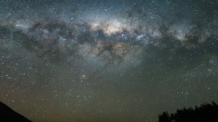 Milky way on the sky with a lot of stars