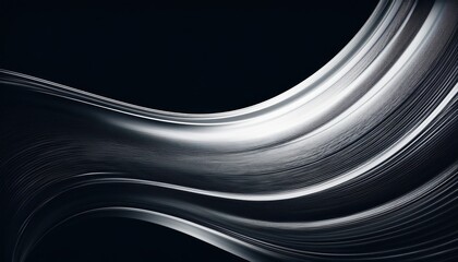  flowing monochrome abstract lines in high contrast on dark background for tech design and digital branding