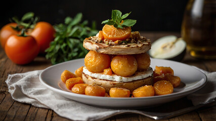 bright and colorful food illustration, delicious food 