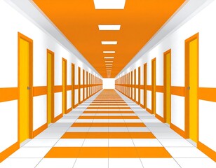 Fototapeta premium Colorful, perspective hallway