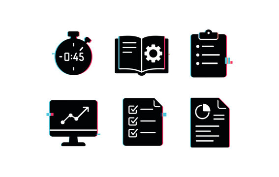 isolated backgond dilince focus timer widt dilince operating procedure manual dilince review meeting anda dilince milestone tracker dashboard dilince compliance checklist sheet dilince