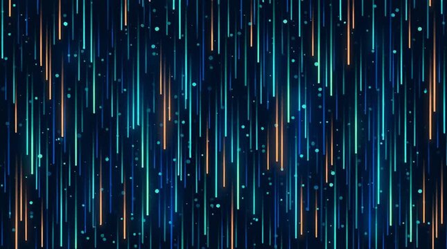 Rain Sound Code Theme Pattern in Flat Design Style