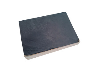 Antique Dark Grey Book Cover, Aged and Worn, transparent Background