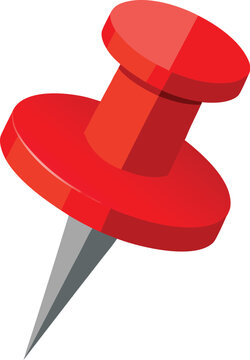 recommend clip art: red push pin 3d icon