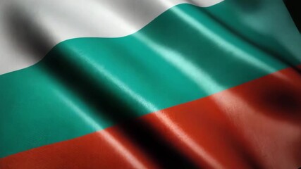 Dynamic waving Bulgarian flag video brings vibrant national pride and patriotism to your visuals for projects and events.