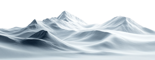 PNG A peaceful evening mountain landscape peaks snow snow-covered.