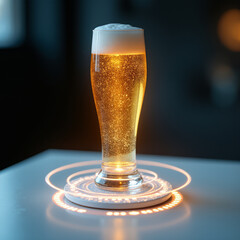 Tall Beer Glass Emoji — 3D Frothy Refreshing Drink