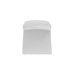 White Fabric Chair Cover, Top View 3D Render, Event and Banquet Furniture