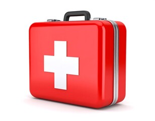 Fototapeta premium Red first-aid medical kit