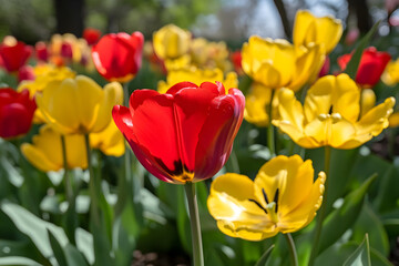 Fototapeta premium field of tulips