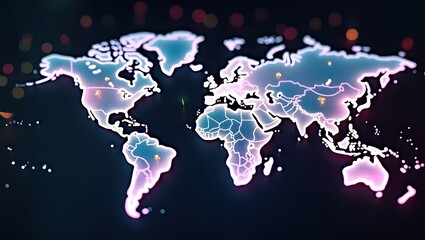 Global map with highlighted locations.