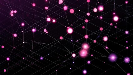 Abstract network of glowing points and lines (1)