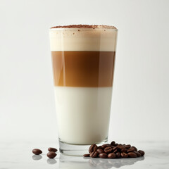 Latte Macchiato Emoji — 3D Layered Coffee Drink Icon