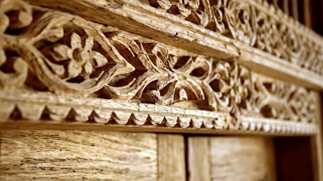 Detailed Wood Carvings on a Traditional Colonial-Era House in Sri Lanka | Architectural Heritage