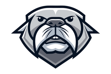 vector walrus head logo geometric design